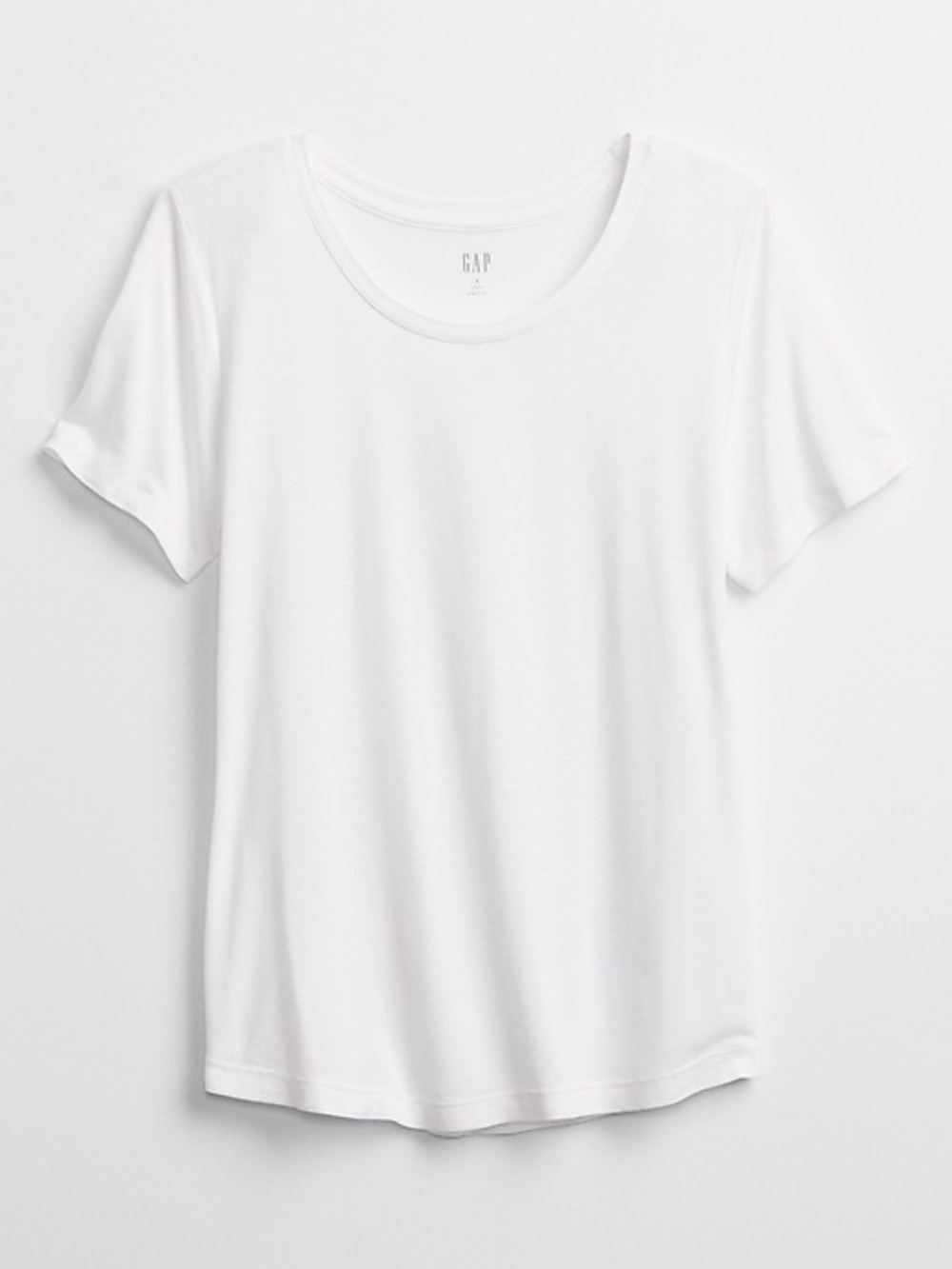 NWT GAP Luxe T Classic White Scoop Neck Tee Size Large